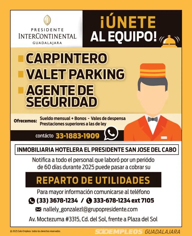 Vacante de empleo en Guadalajara publicada el 2026-05-29 en Solo Empleos