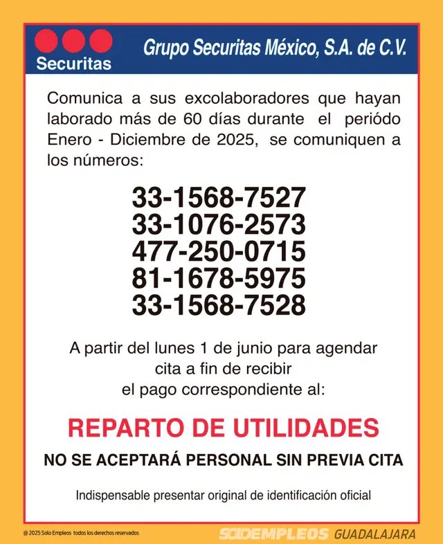 Vacante de empleo en Guadalajara publicada el 2026-05-29 en Solo Empleos