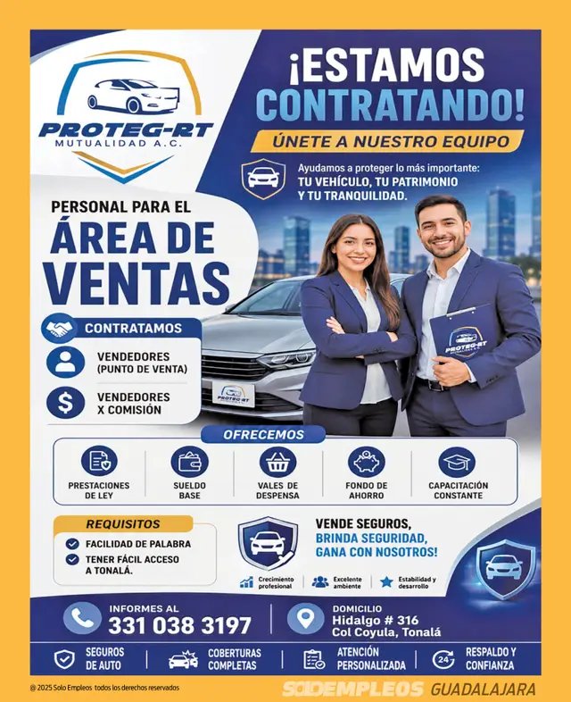 Vacante de empleo en Guadalajara publicada el 2026-05-29 en Solo Empleos