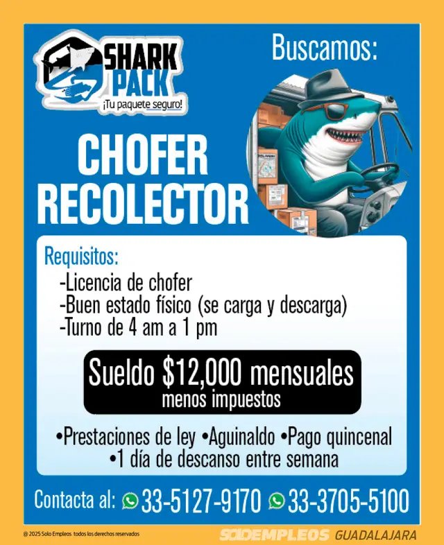 Vacante de empleo en Guadalajara publicada el 2026-05-29 en Solo Empleos