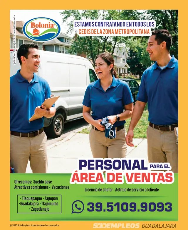 Vacante de empleo en Guadalajara publicada el 2026-05-30 en Solo Empleos