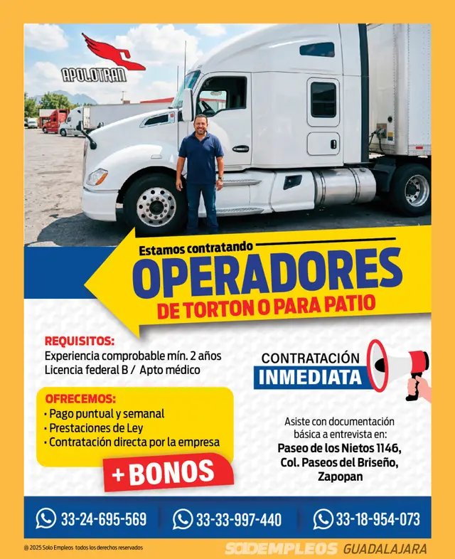 Vacante de empleo en Guadalajara publicada el 2026-05-30 en Solo Empleos