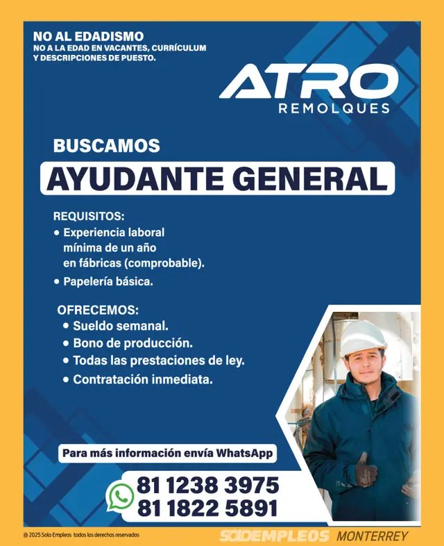 Vacante en Monterrey publicada el 2026-05-22
