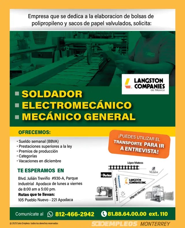 Vacante en Monterrey publicada el 2026-05-22