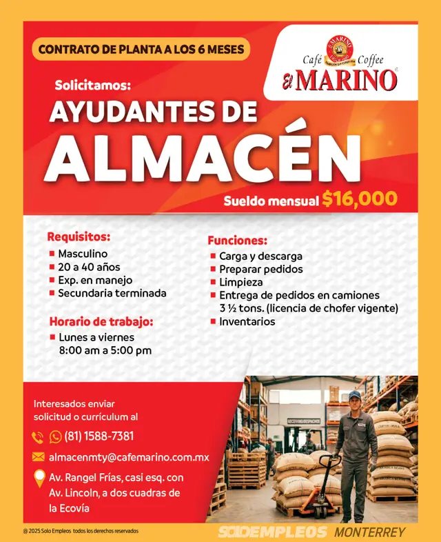 Vacante en Monterrey publicada el 2026-05-22