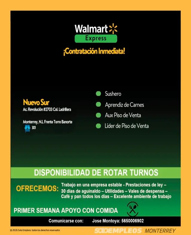 Vacante en Monterrey publicada el 2026-05-22