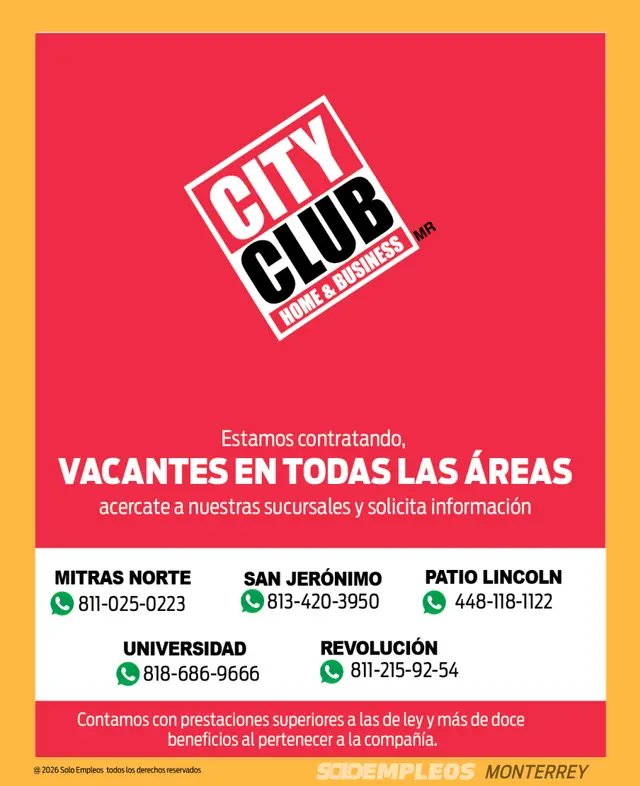 Vacante en Monterrey publicada el 2026-05-22
