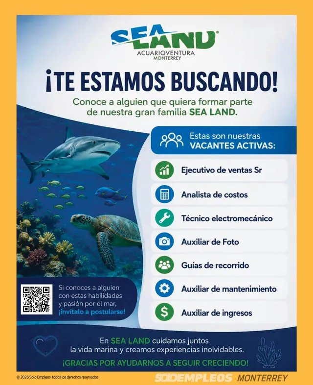 Vacante de empleo en Monterrey publicada el 2026-07-10 en Solo Empleos